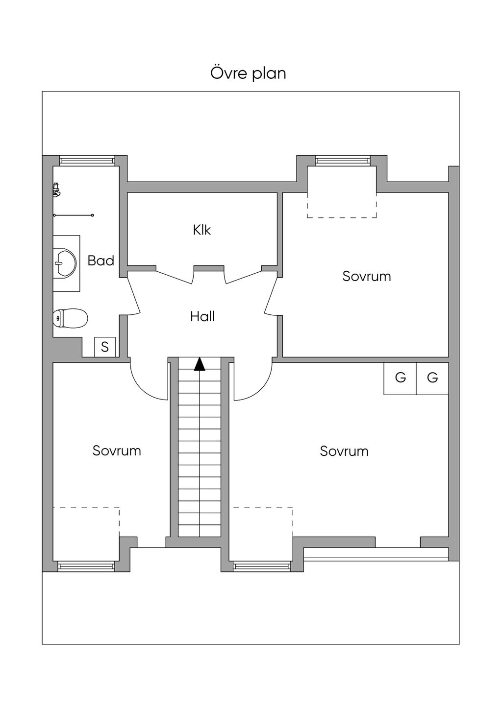 Planlösning övre plan