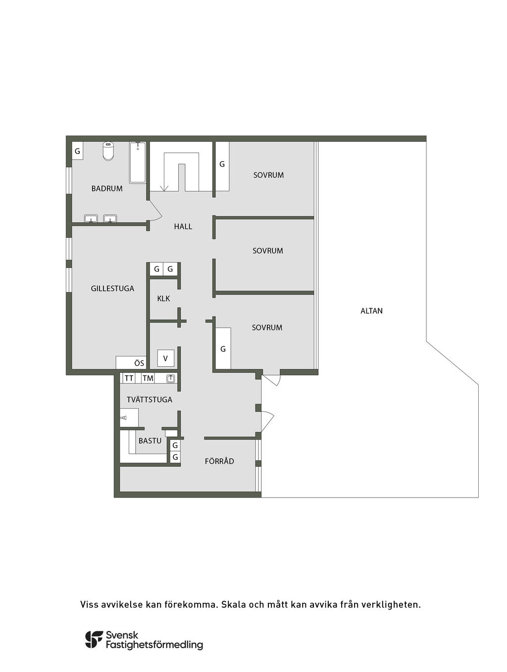 Planlösning suterrängplan