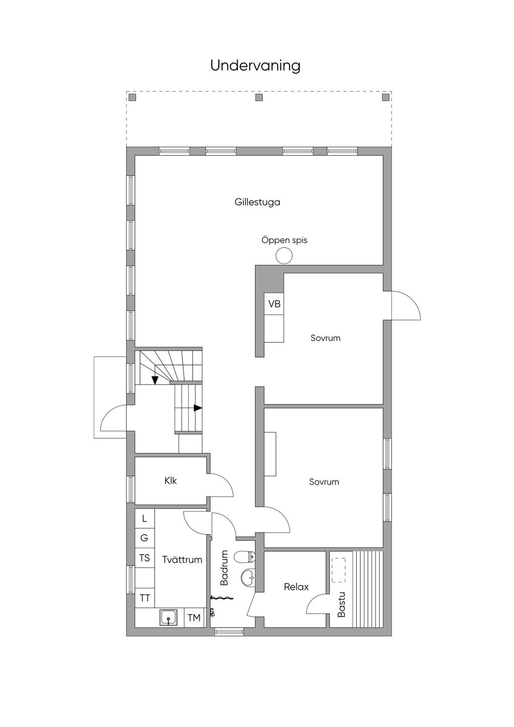 Nedre plan, skiss