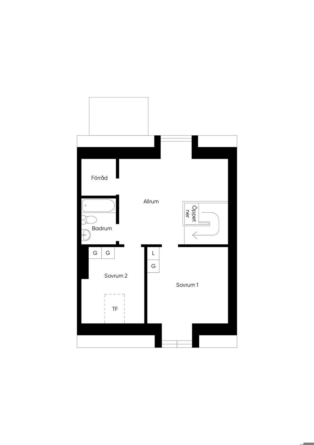 Planlösning övre plan