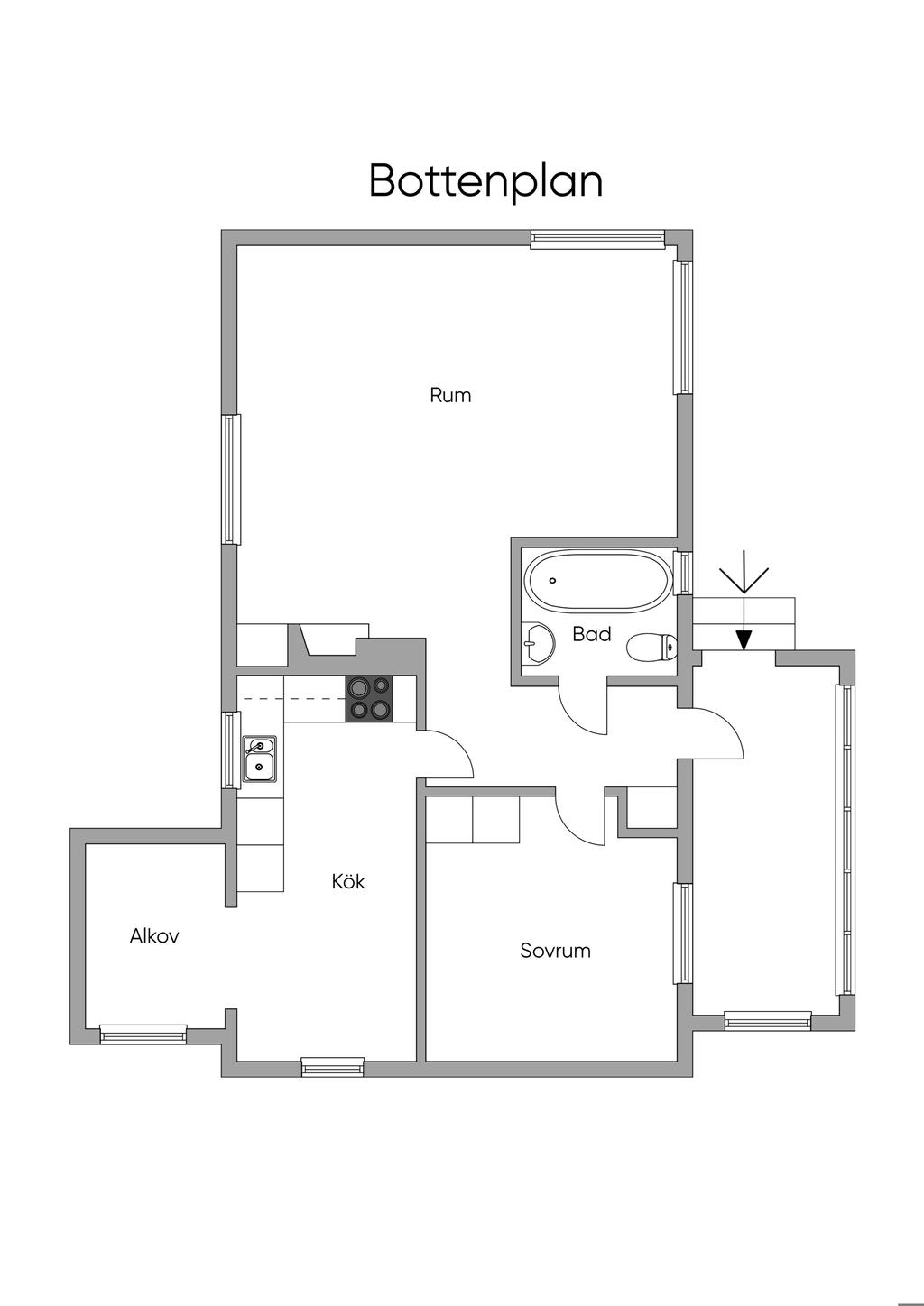 Planlösning entréplan