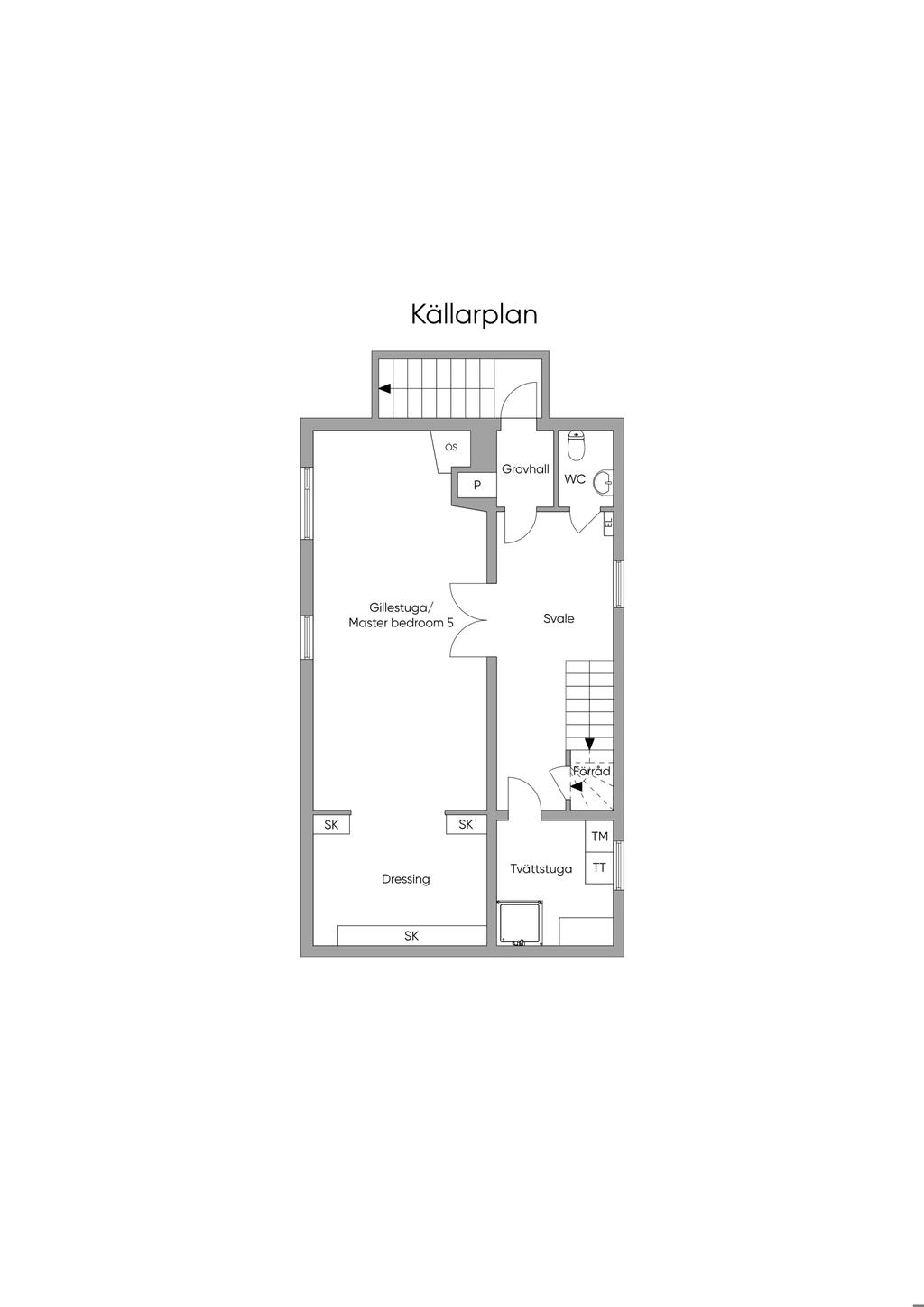 Källarplan, skiss