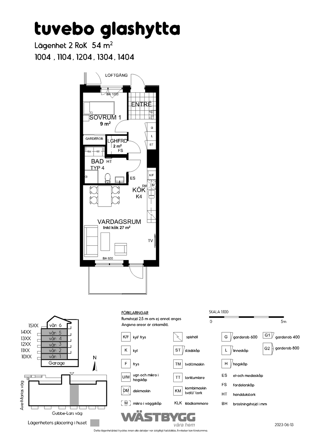 Exempelbilder från liknande lägenhet på annat våningsplan