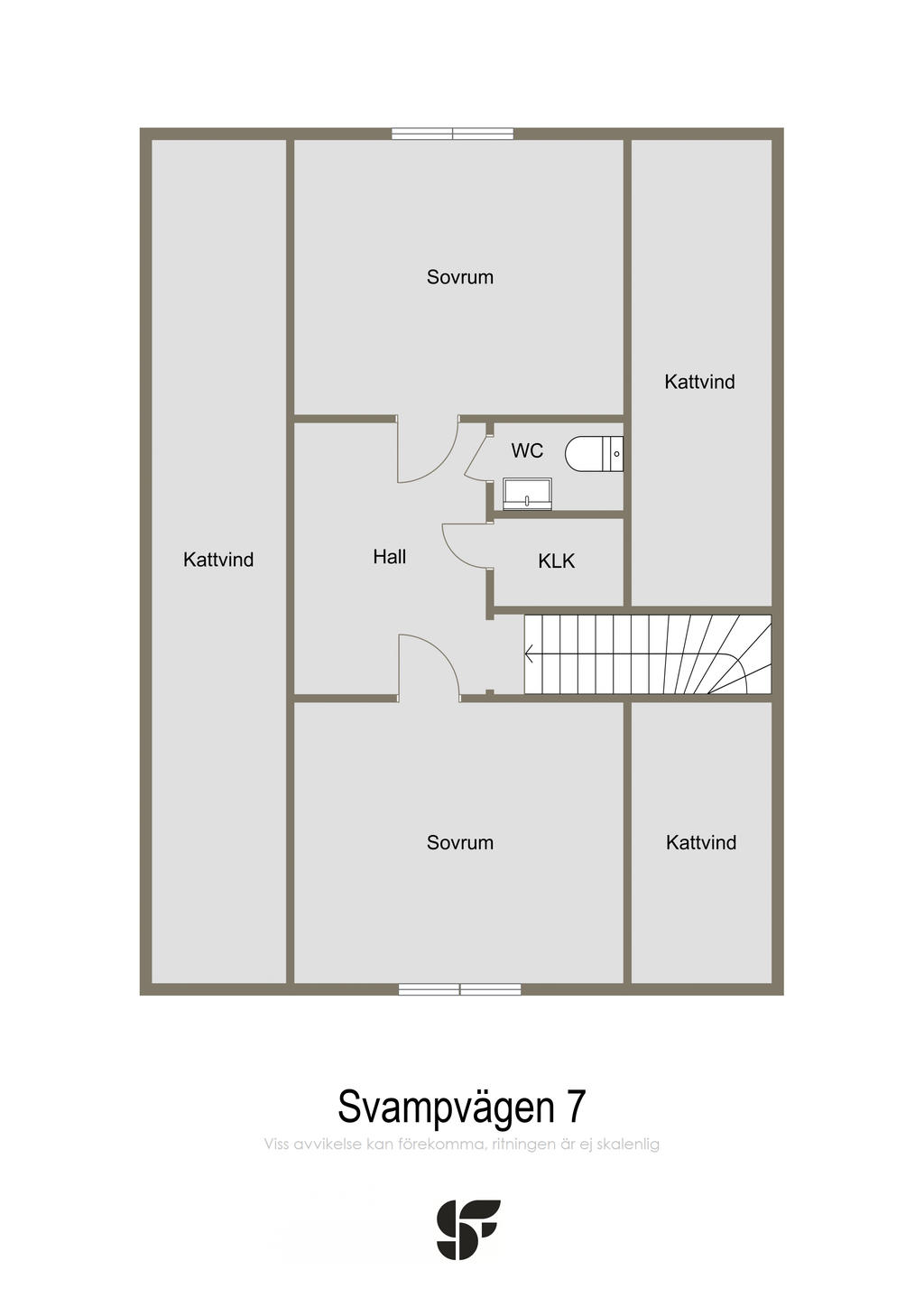 Alternativ planlösning - Övervåning