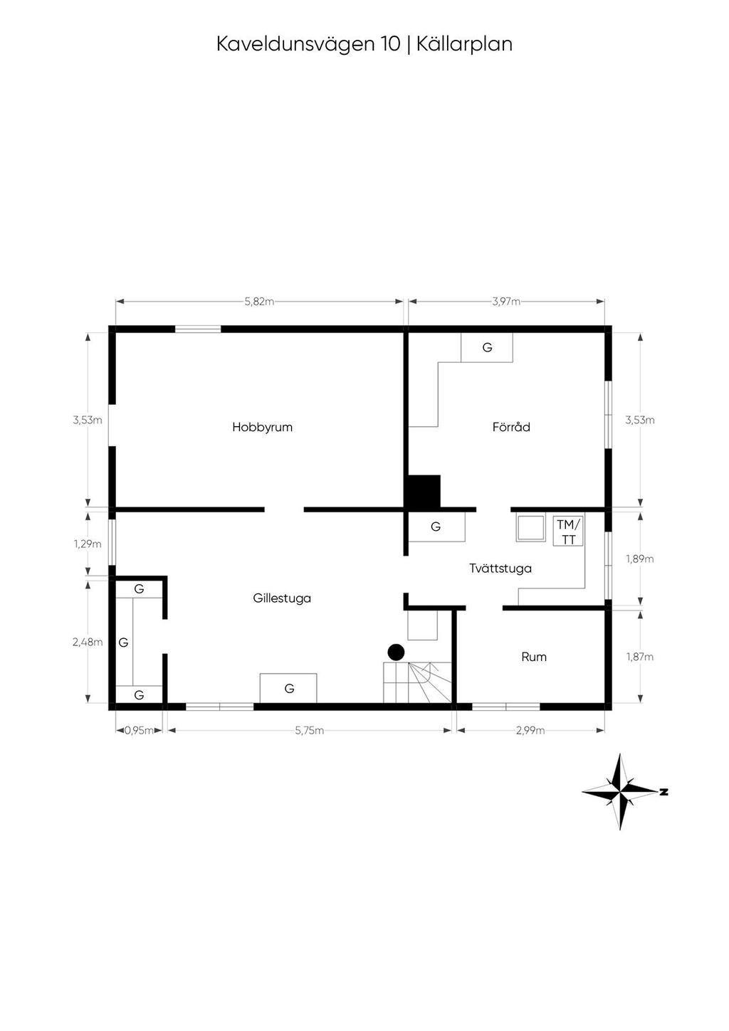 Planritning källarplan