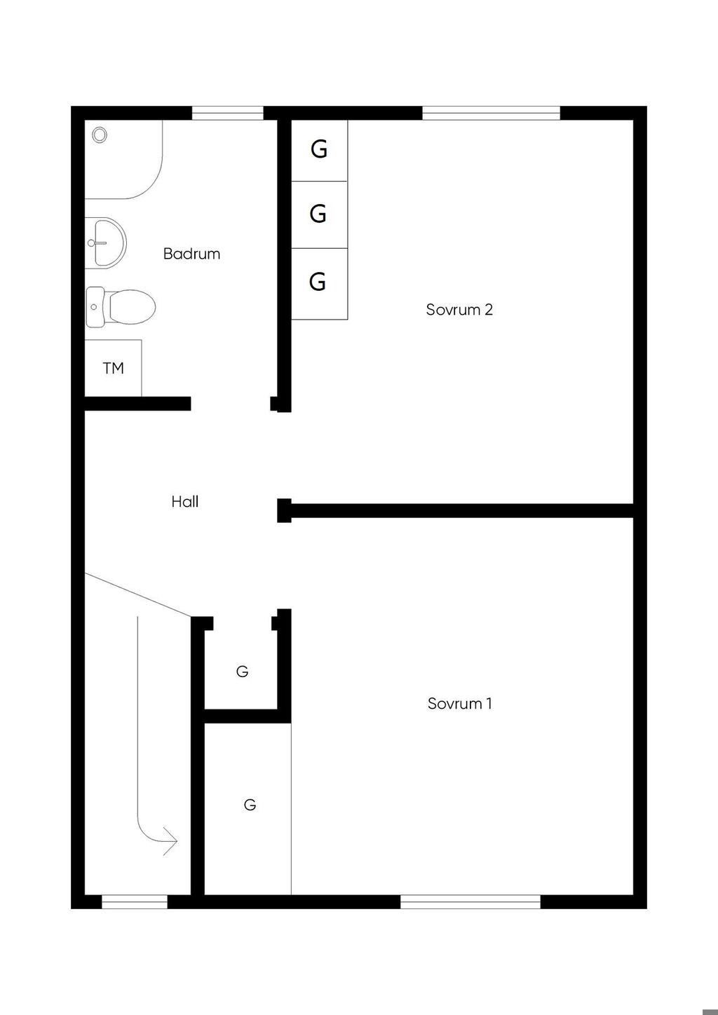 Planlösning övre plan