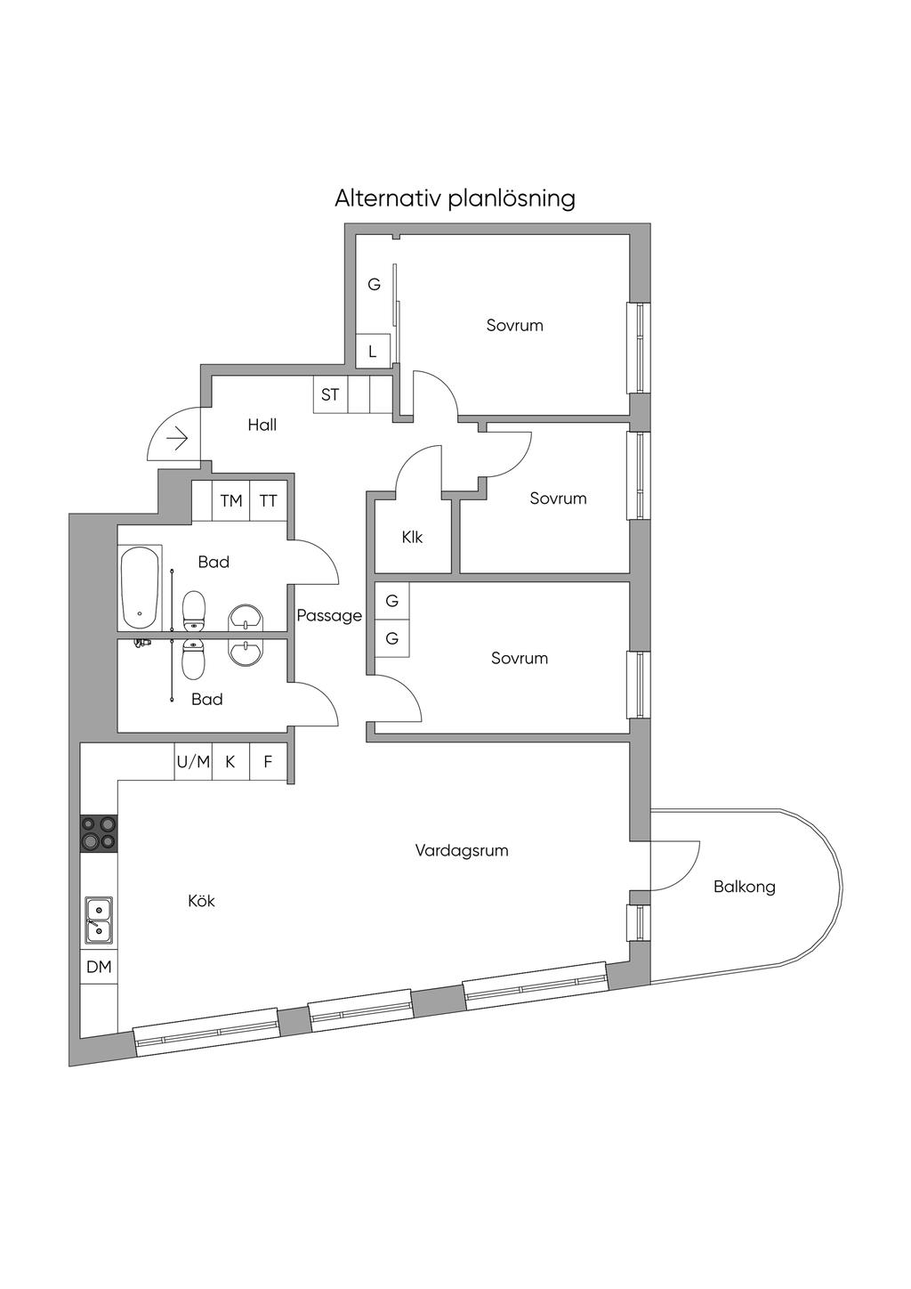 Alternativ planlösning