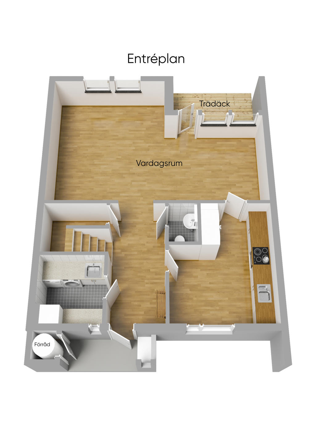 Planlösning Entréplan 3D