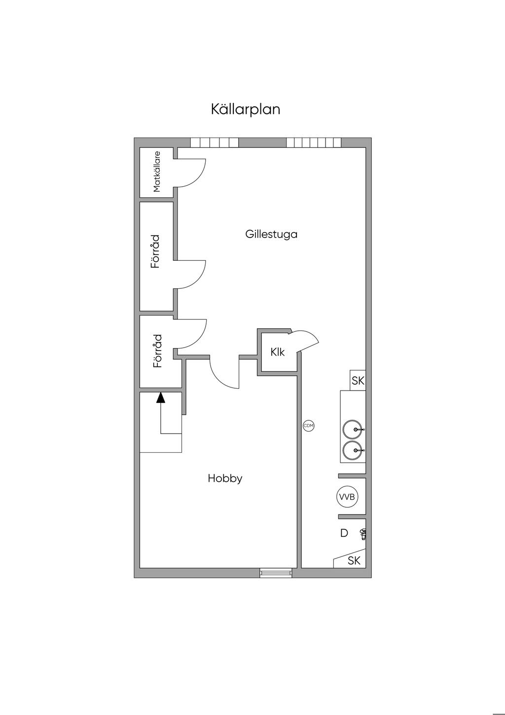 Källarplan, skiss