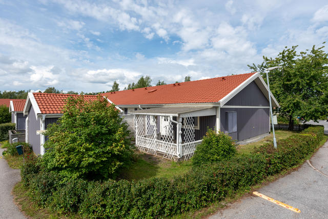 Gavelradhus i ett plan
