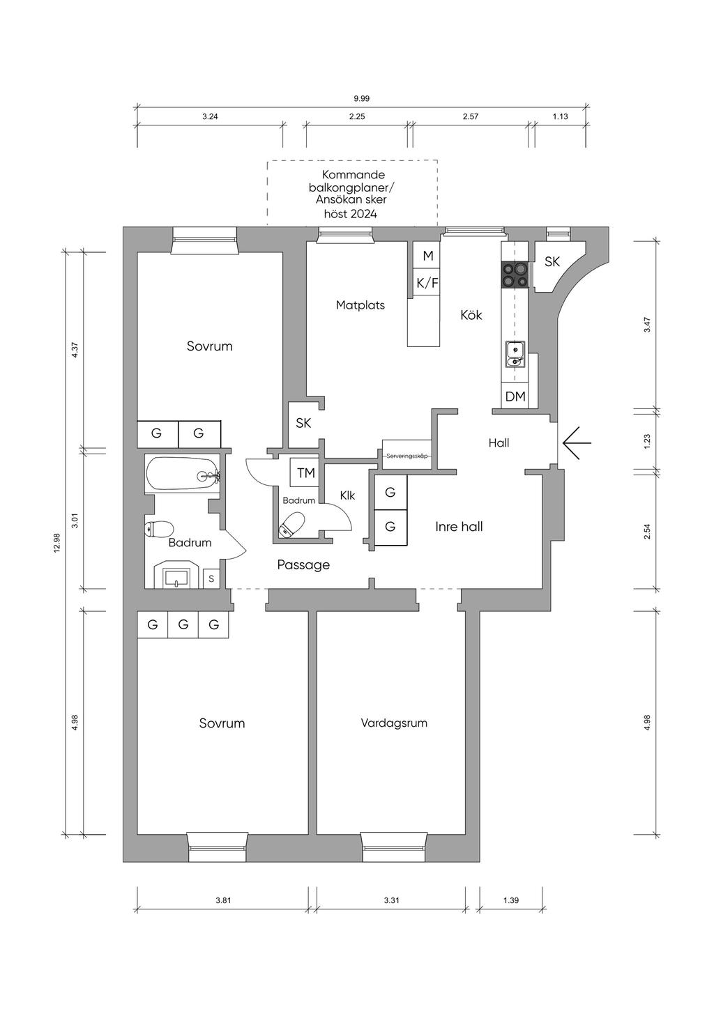 Aktuell Planlösning
