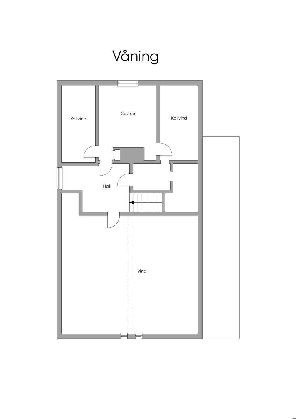 Övreplan hus 2
