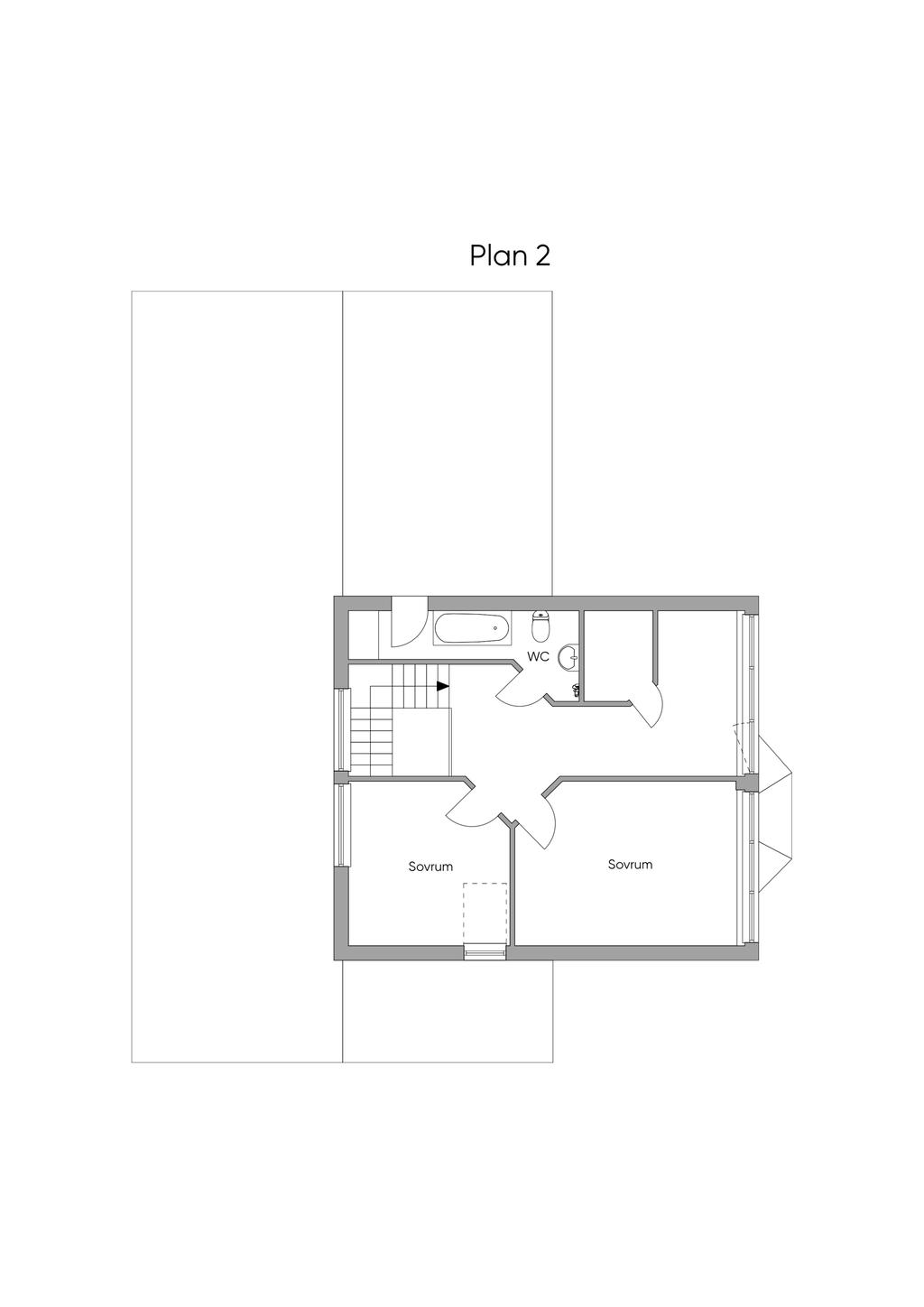 Planlösning övre plan