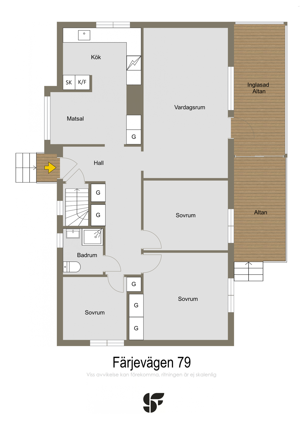 Entréplan - alternativ planlösning