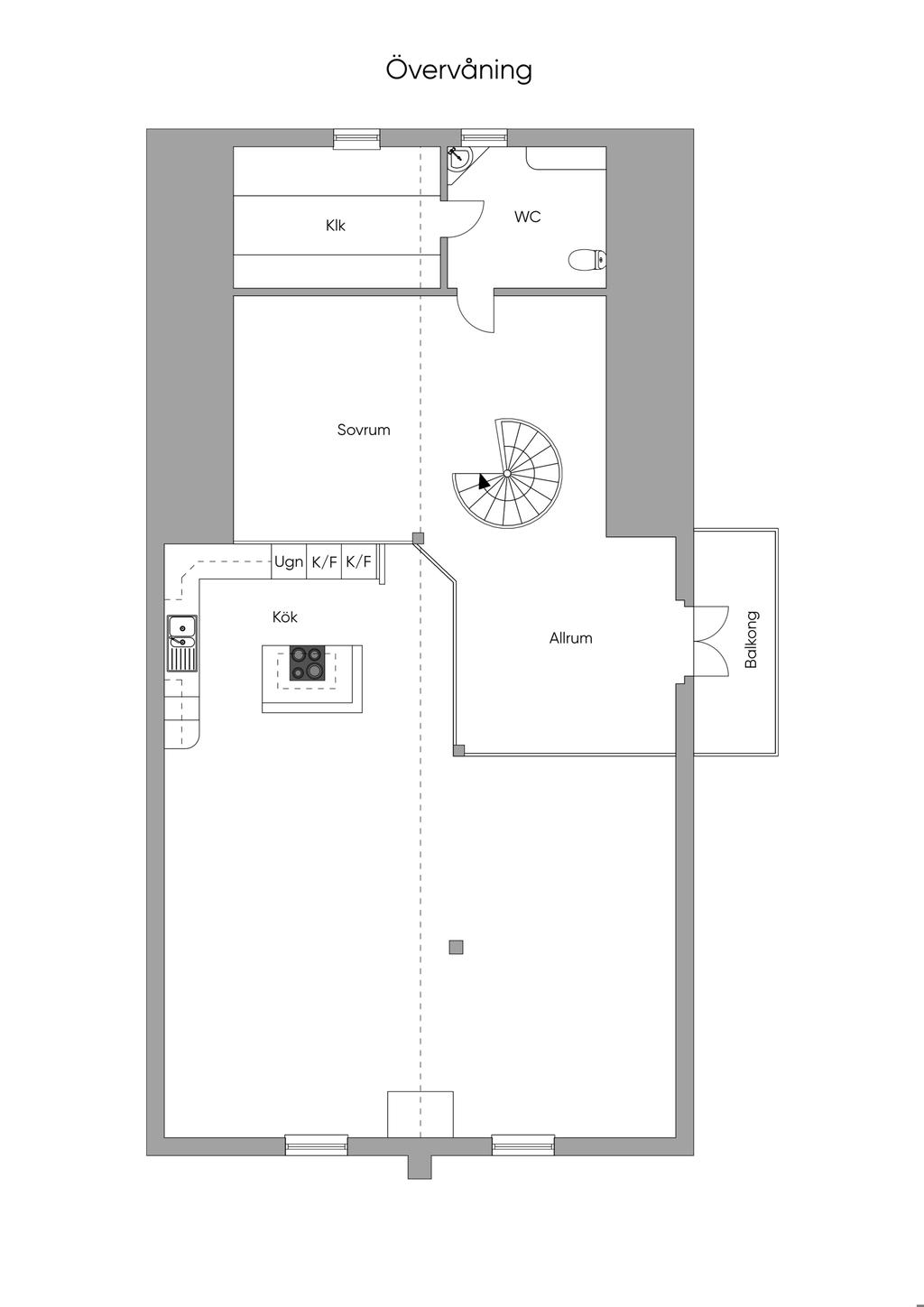 Planlösning, 2:dra våningen
