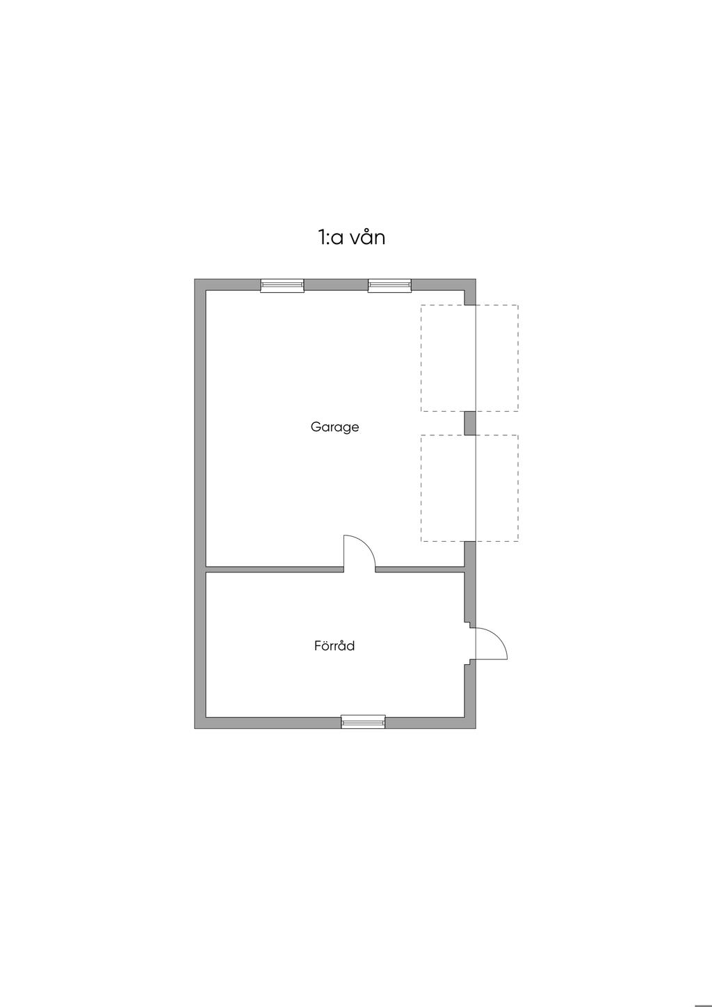 Planlösning Garagebyggnad