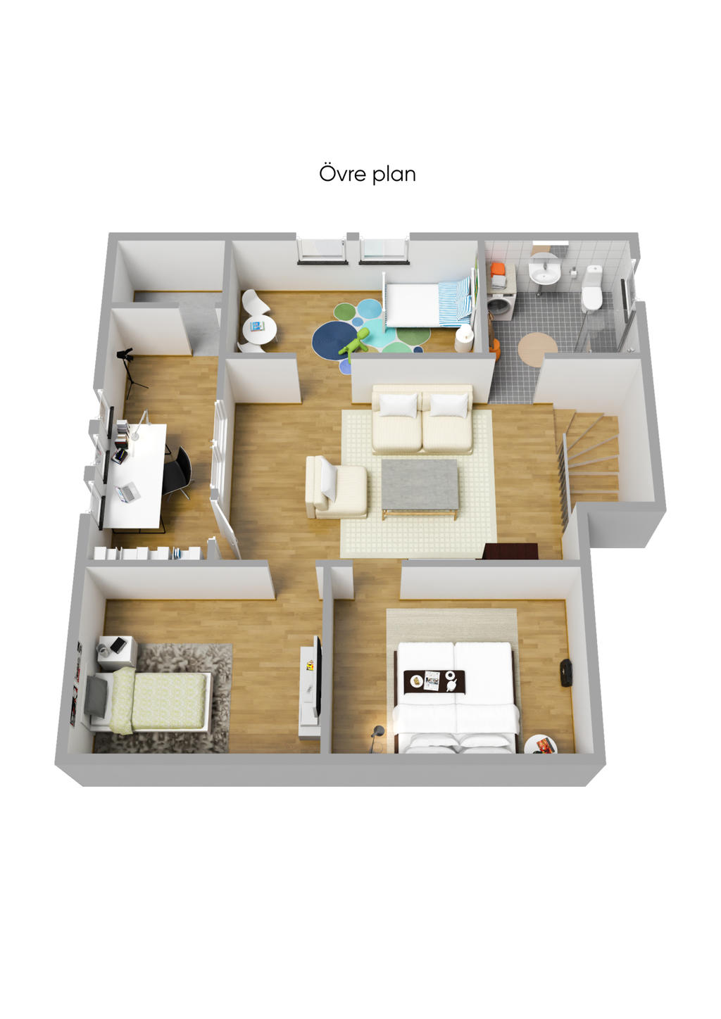 Övre plan 3 D
