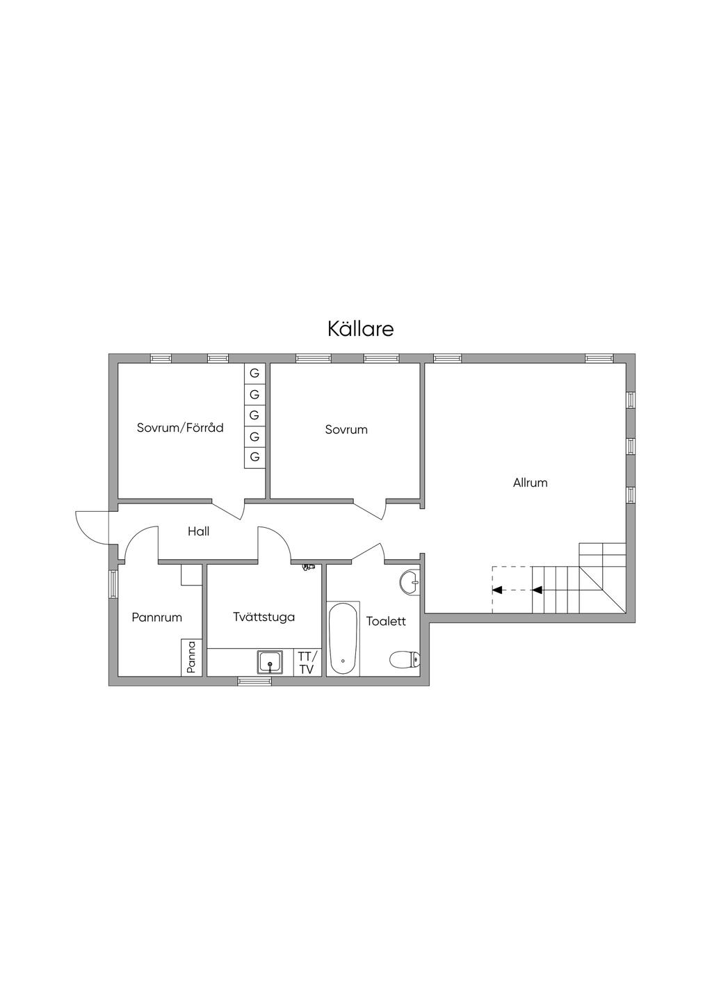 Planlösning källarplan