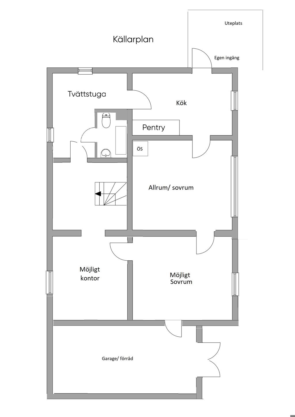 Alternativt nedre plan