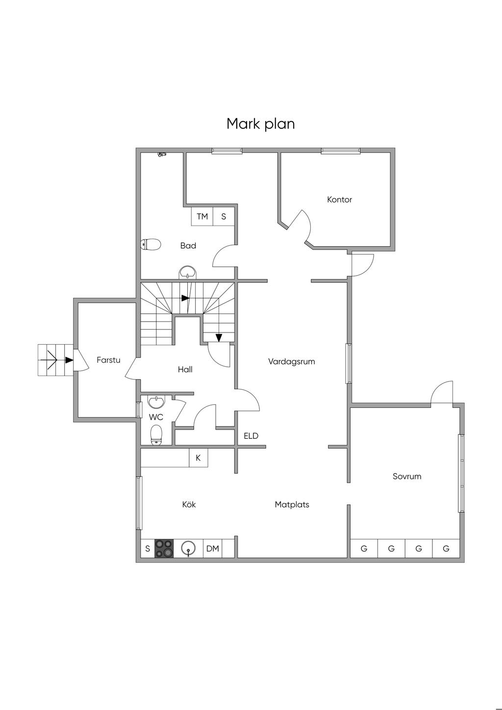 Planritning bottenplan