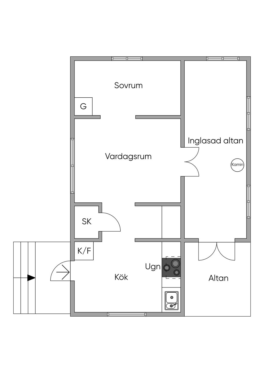 Planlösning.