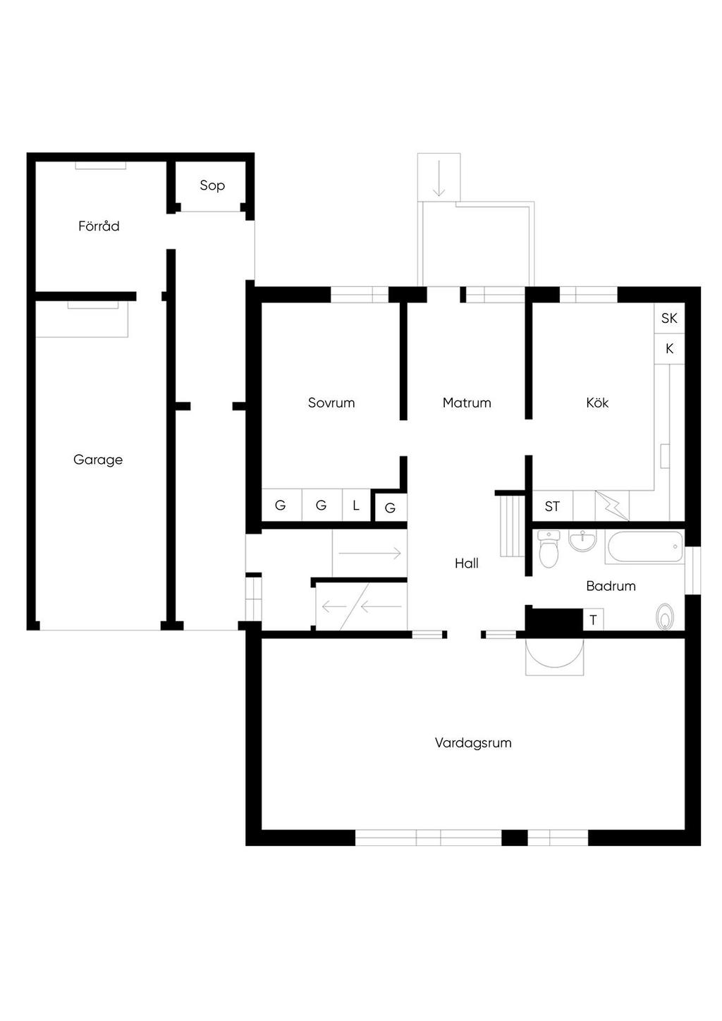 Planskiss bottenplan