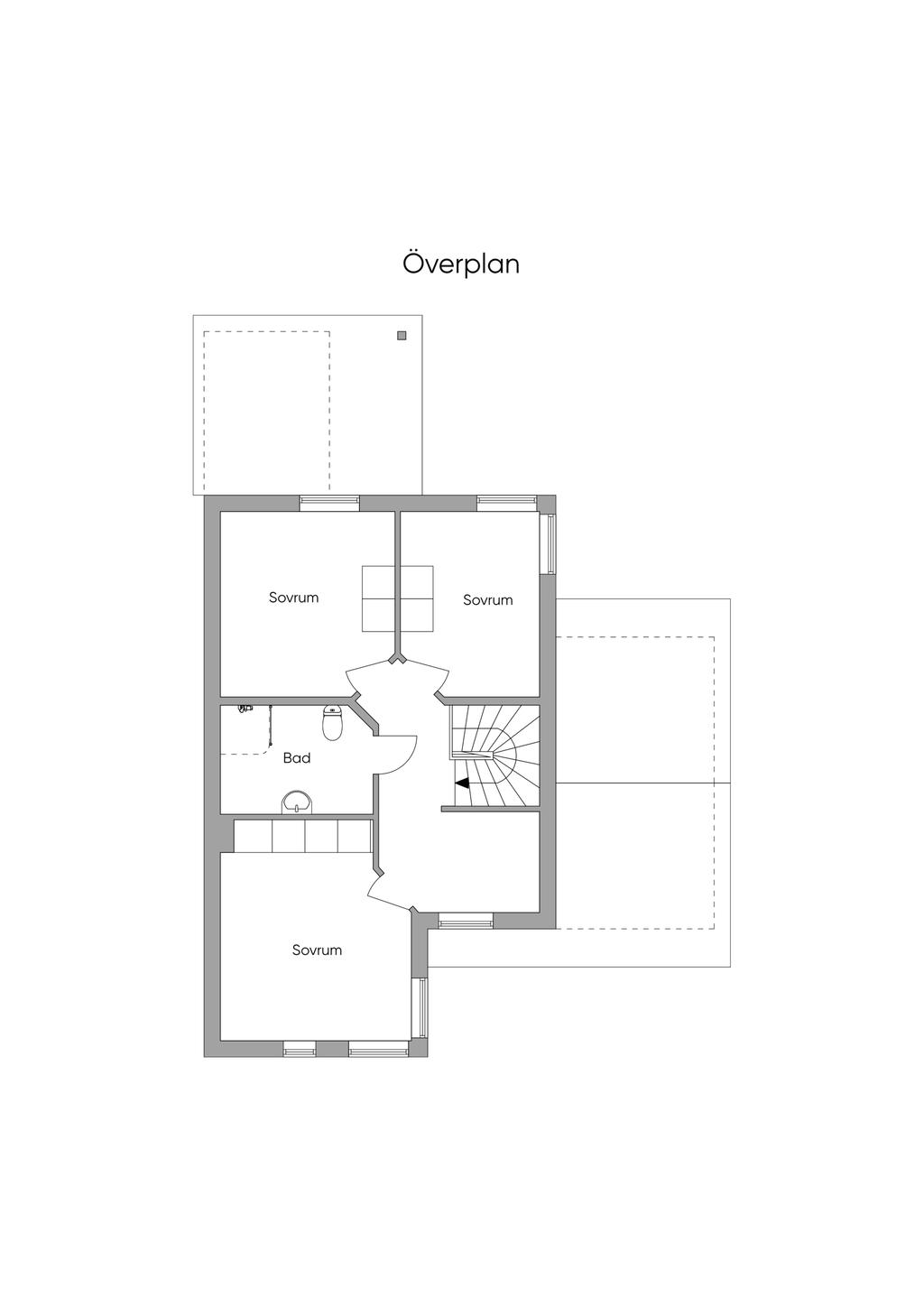 Planlösning övre plan