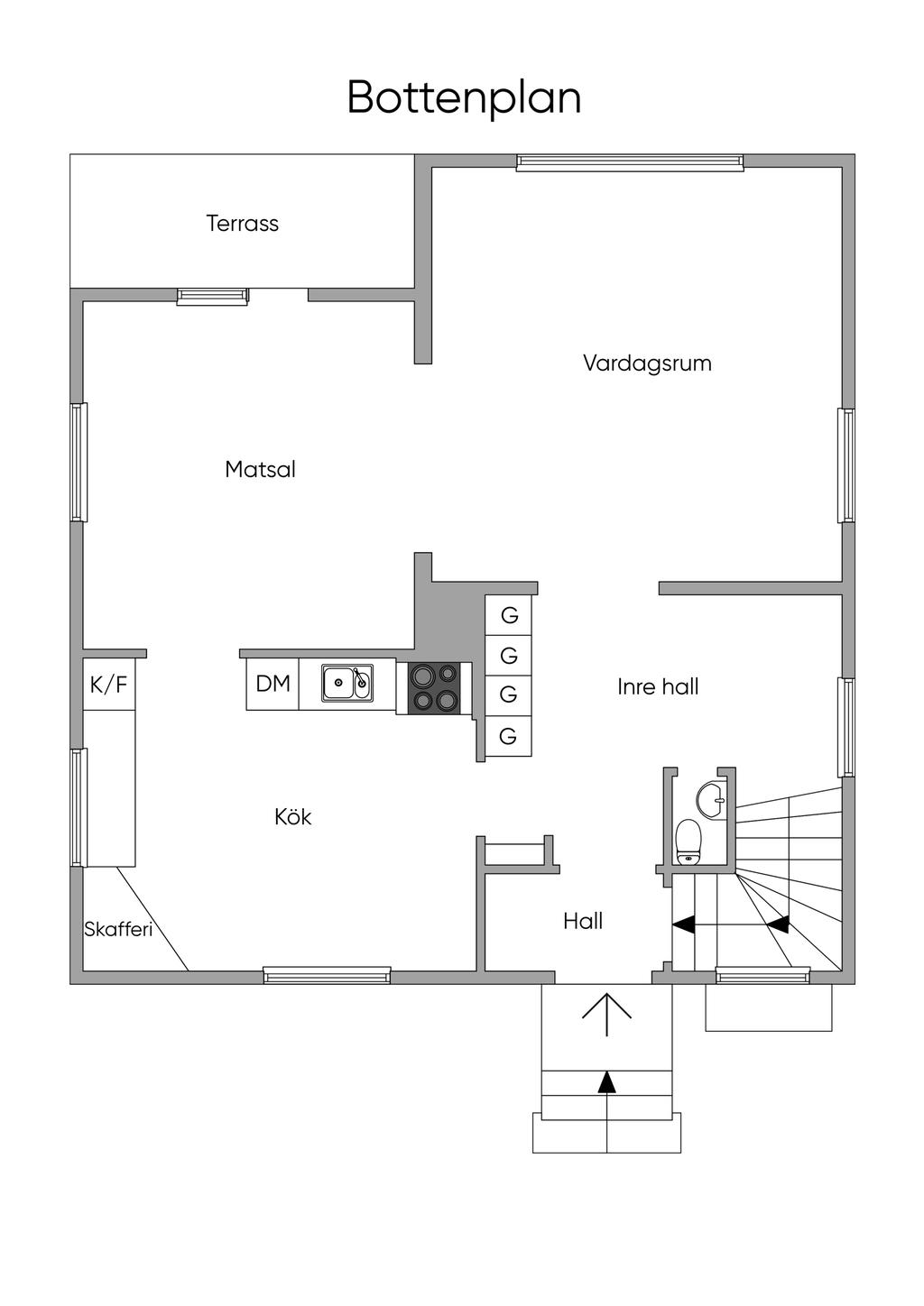 Planlösning entréplan