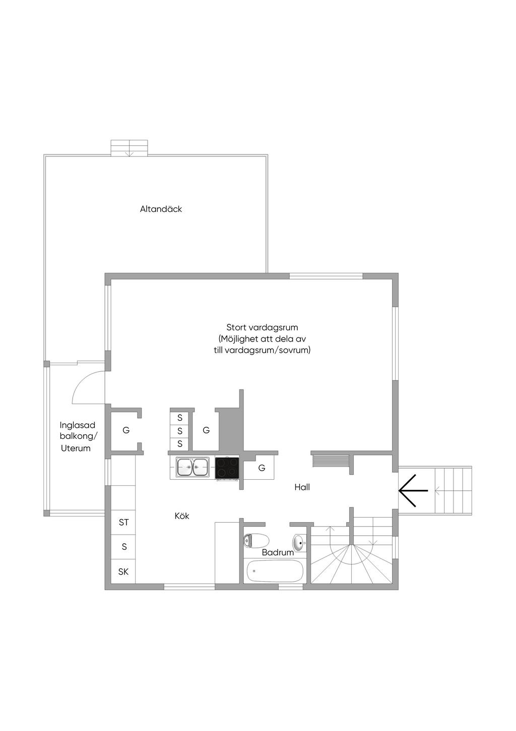 Planlösning entréplan.