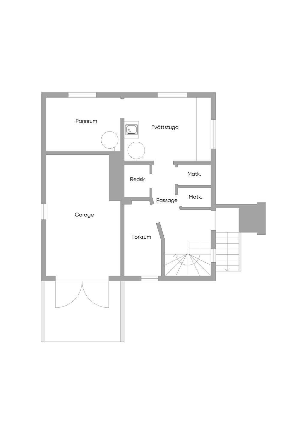 Planlösning källarplan.