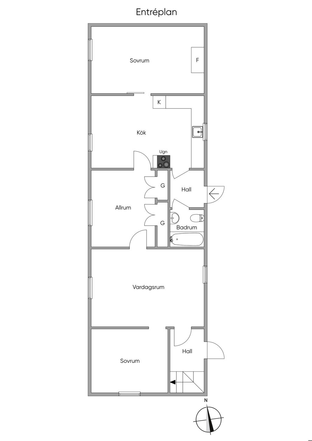 Planlösning 1:a plan