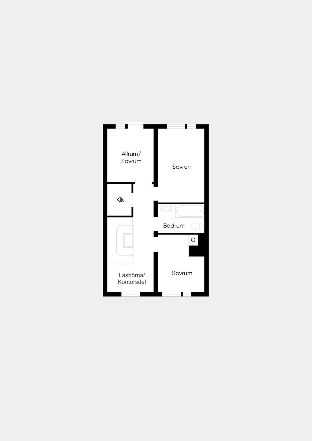 Planlösning Övre plan