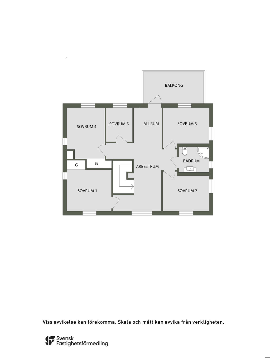Planlösning övre plan