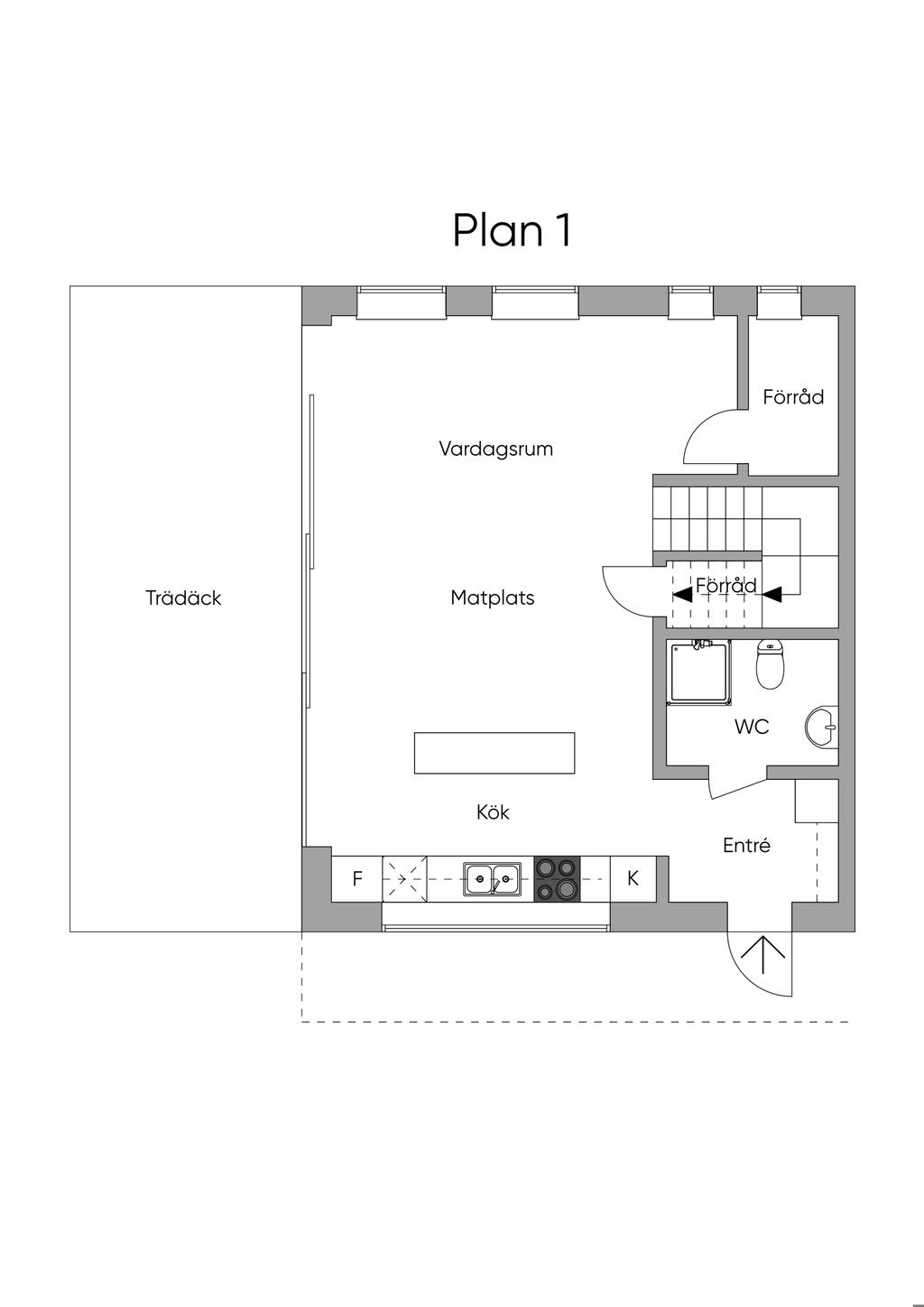 Entréplan - Plan 1