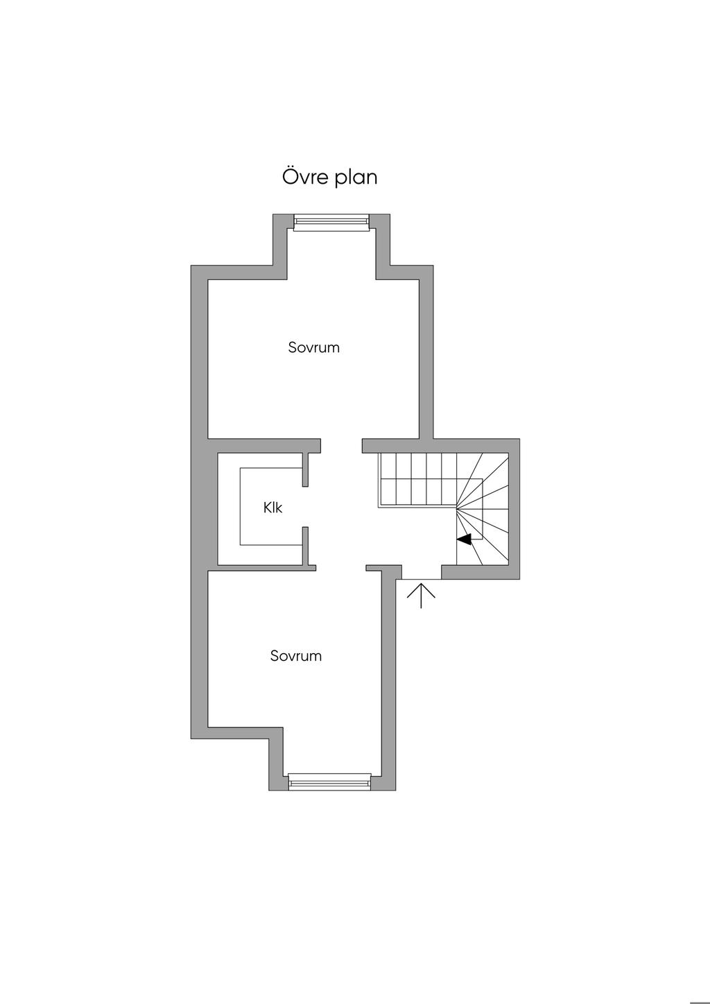 Planritning övre plan