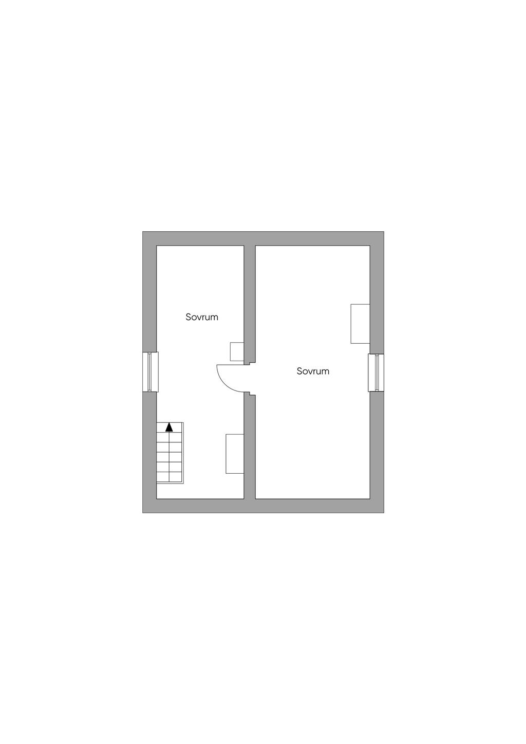 Planlösning övre plan