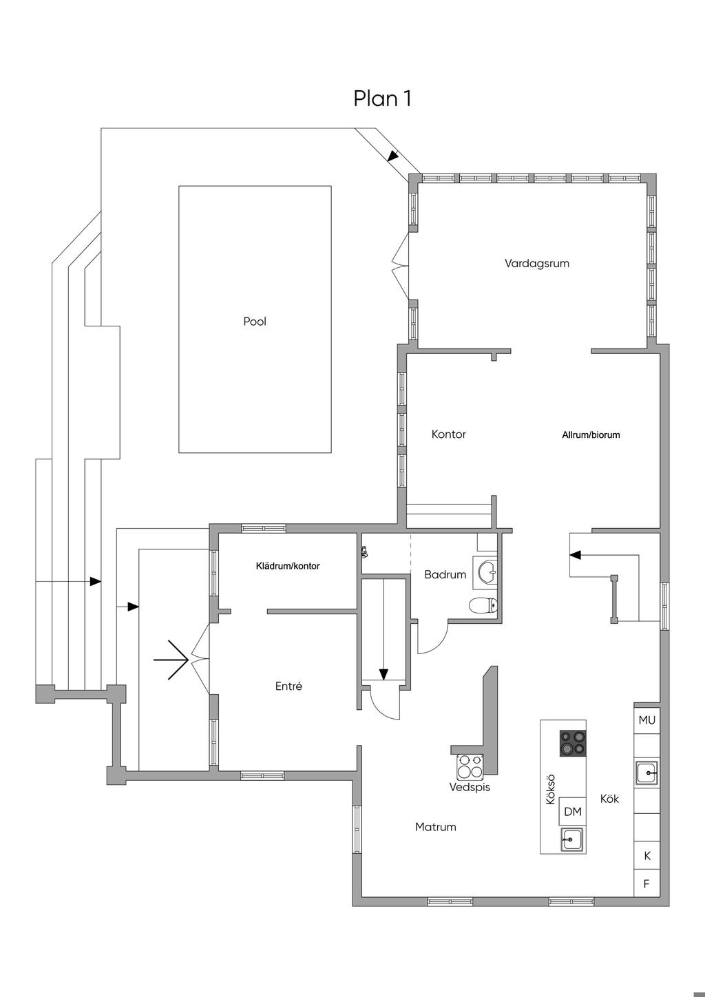 Planlösning, entréplan