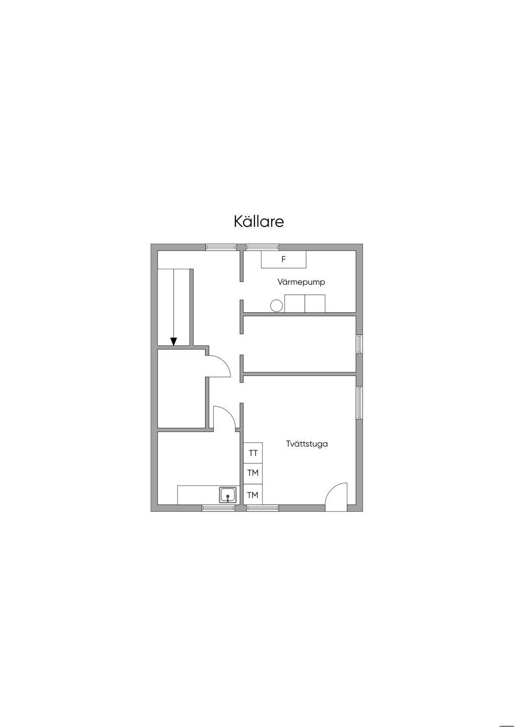 Planlösning, källarplan