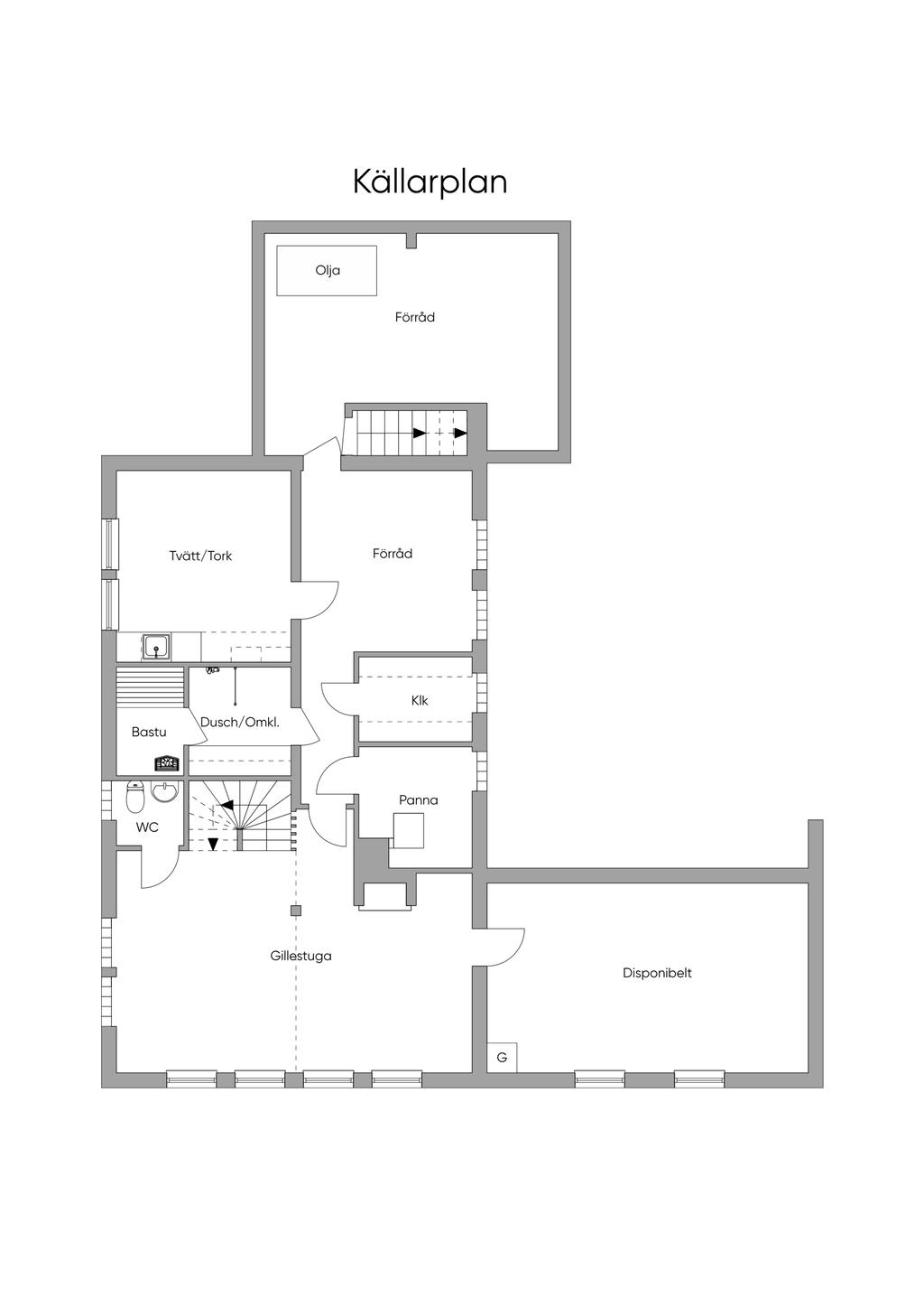 Planlösning källarplan