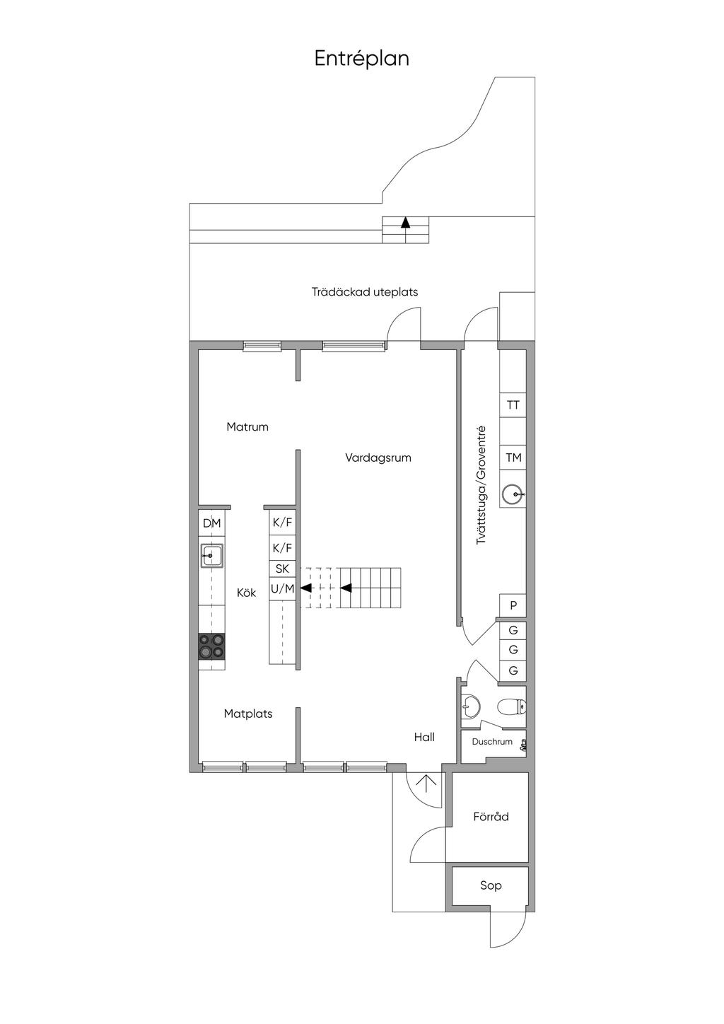 Planritning Entréplan
