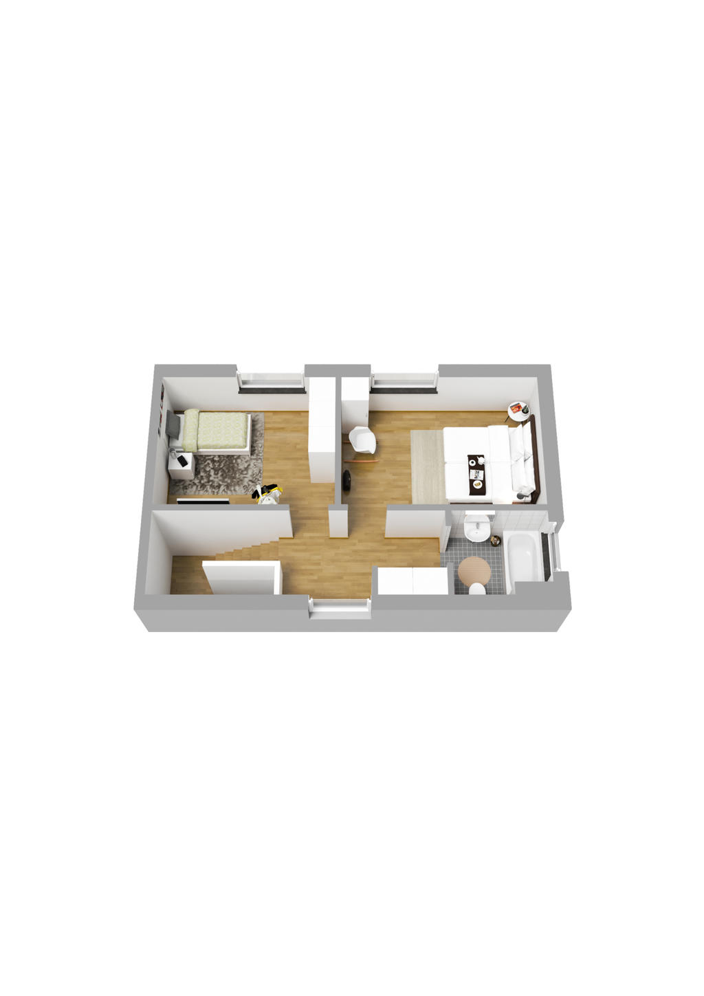 Planlösning våning 3 3D