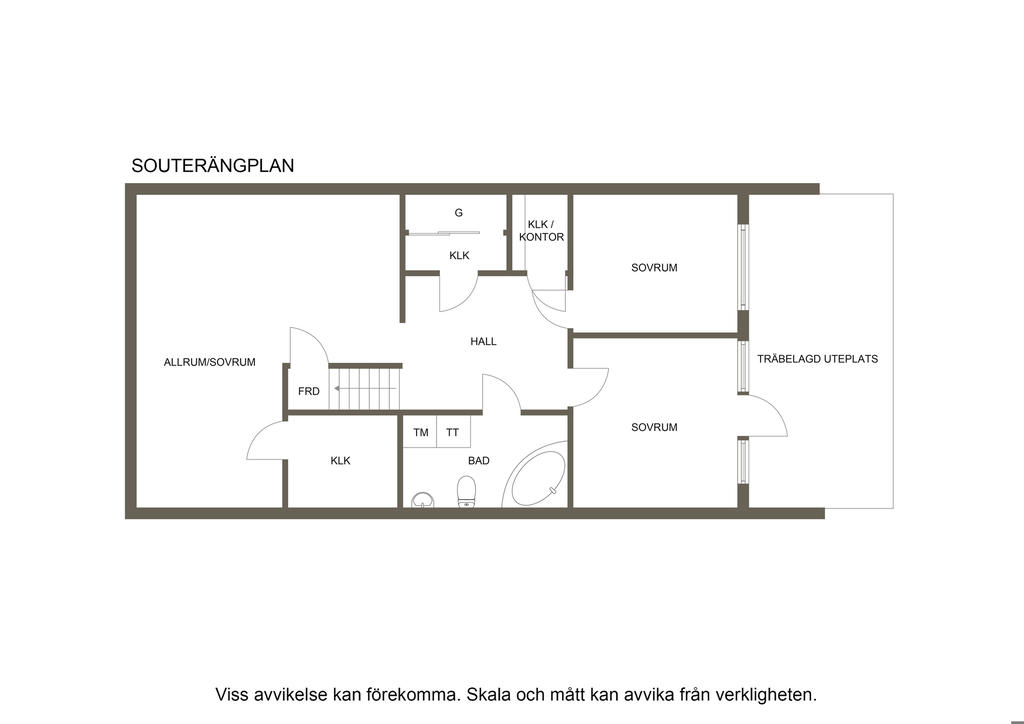 Planlösning nedre plan