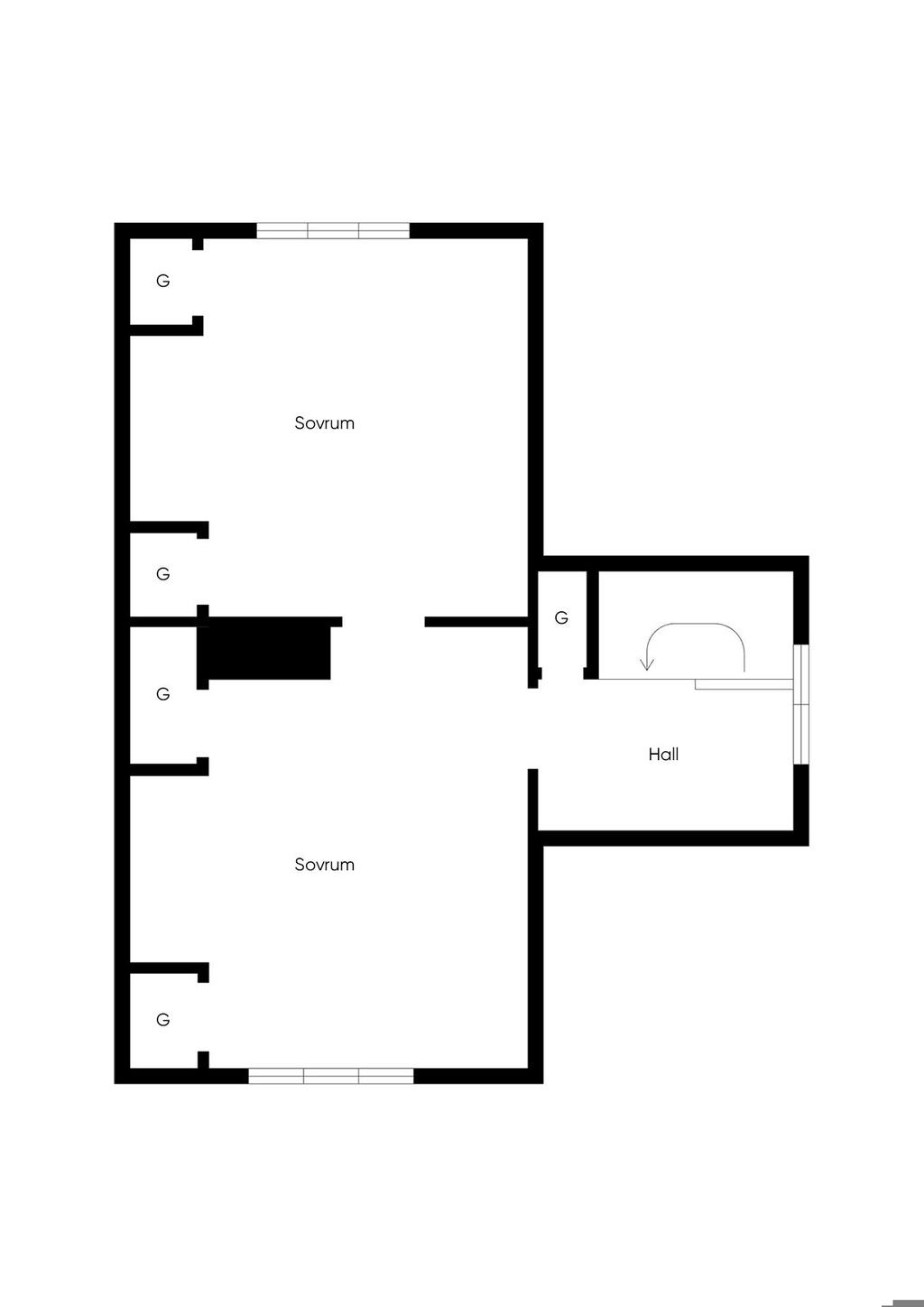 Planlösning - Övre plan