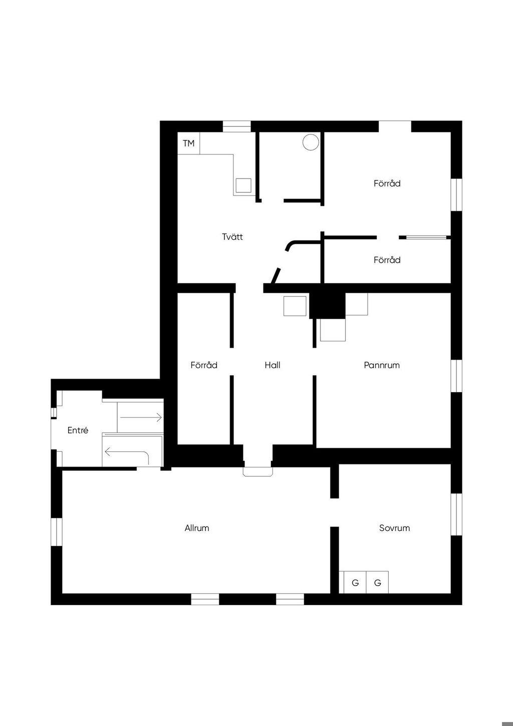 Planlösning källarplan