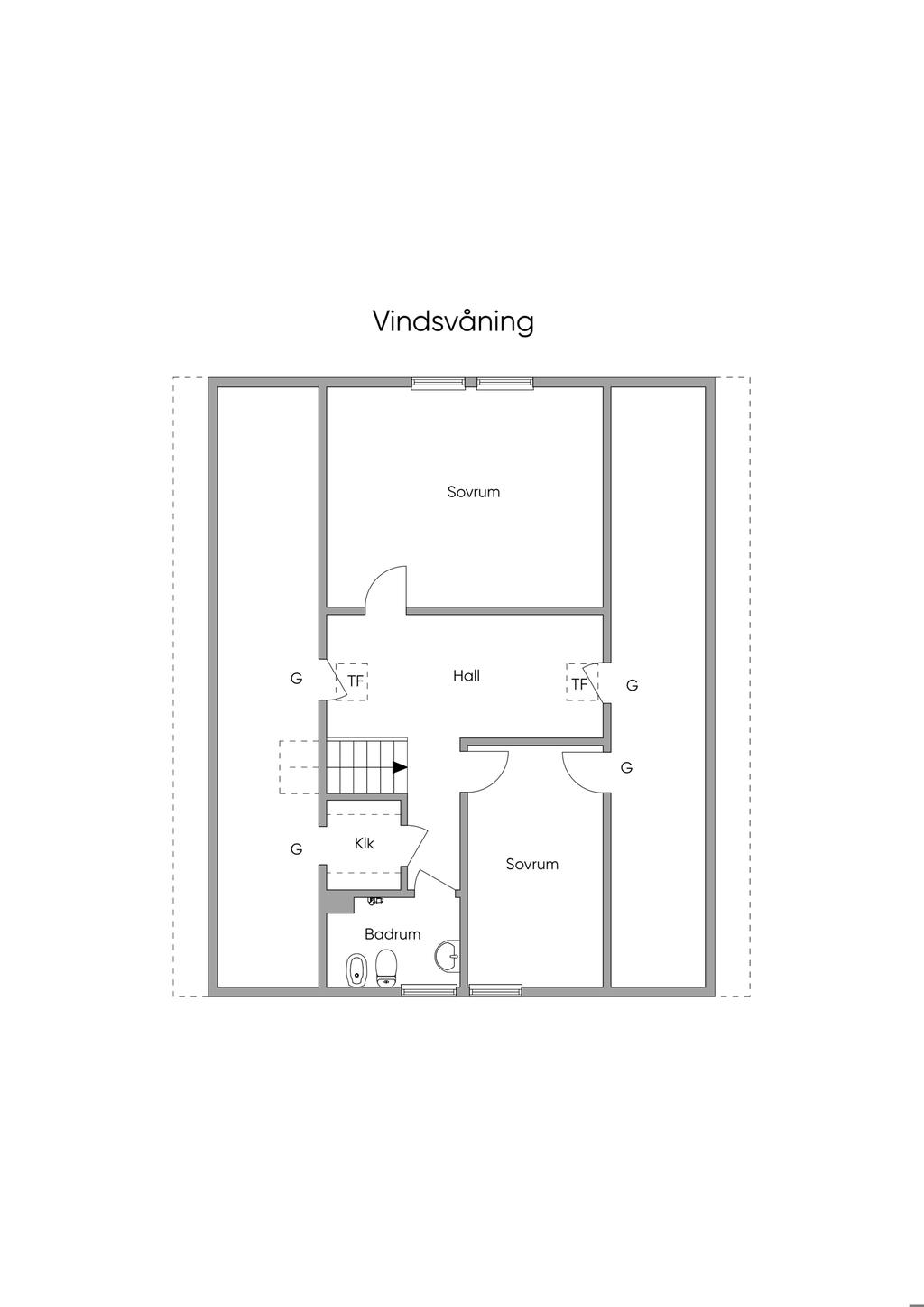 Planlösning övre plan.