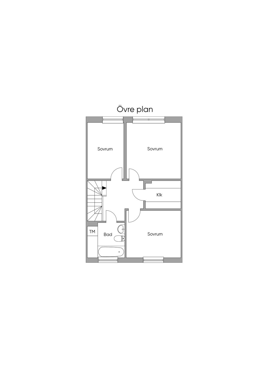 Planlösning övre plan