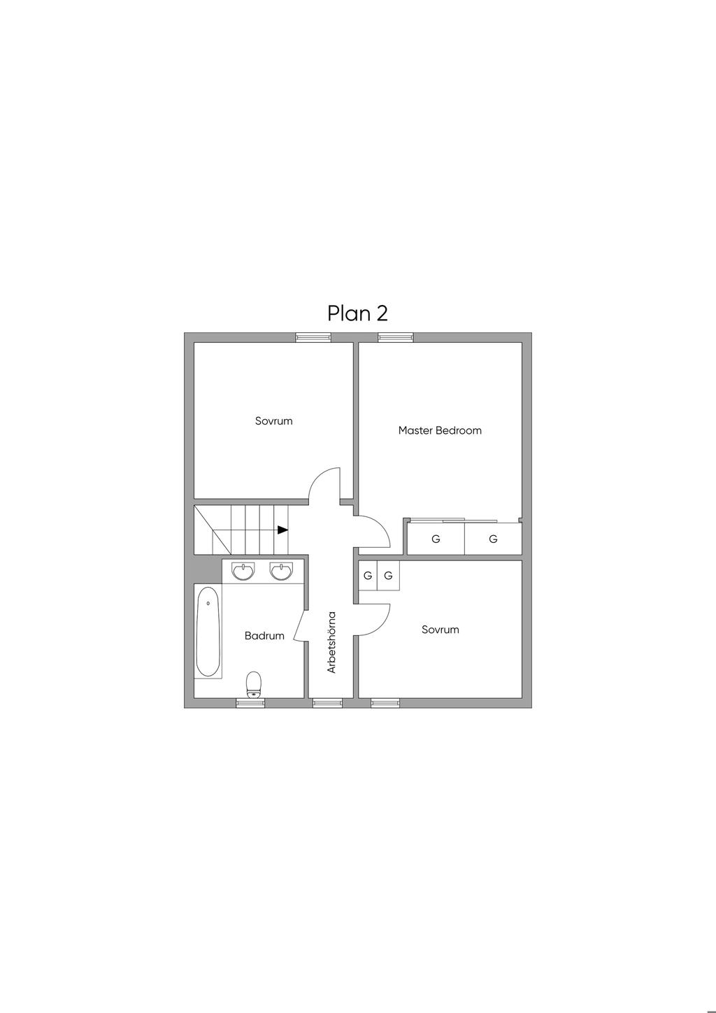 Planskiss, Övre Plan 2D