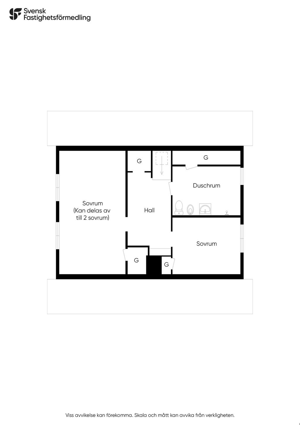 Planlösning övre plan