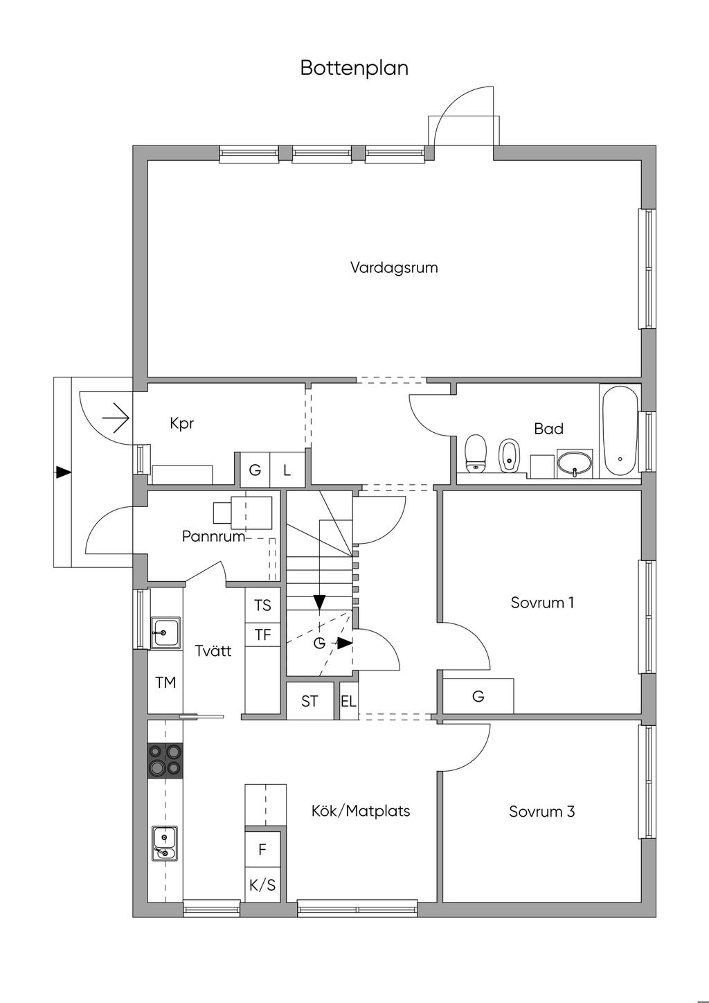Planritning entréplan