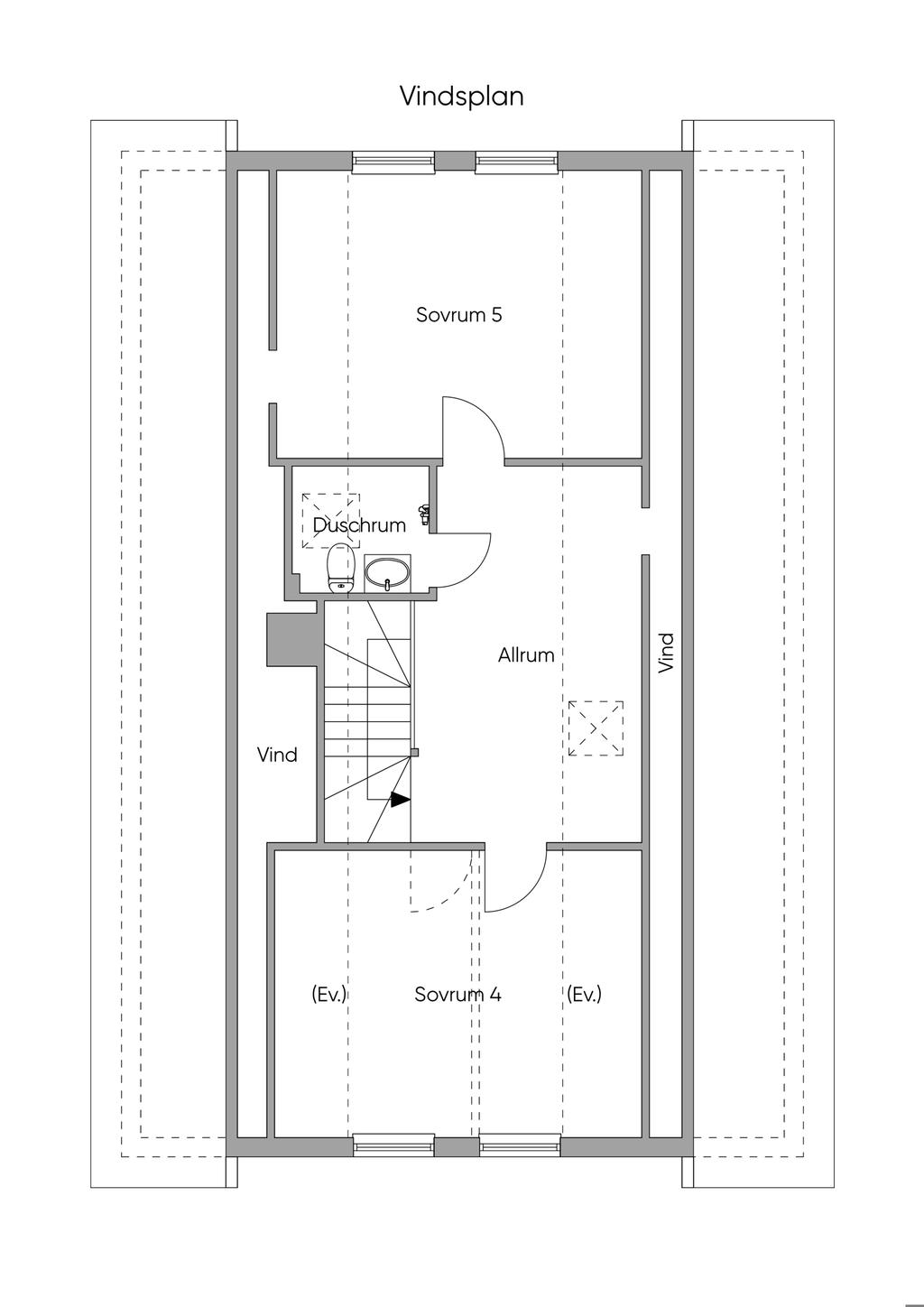 Planritning övre plan
